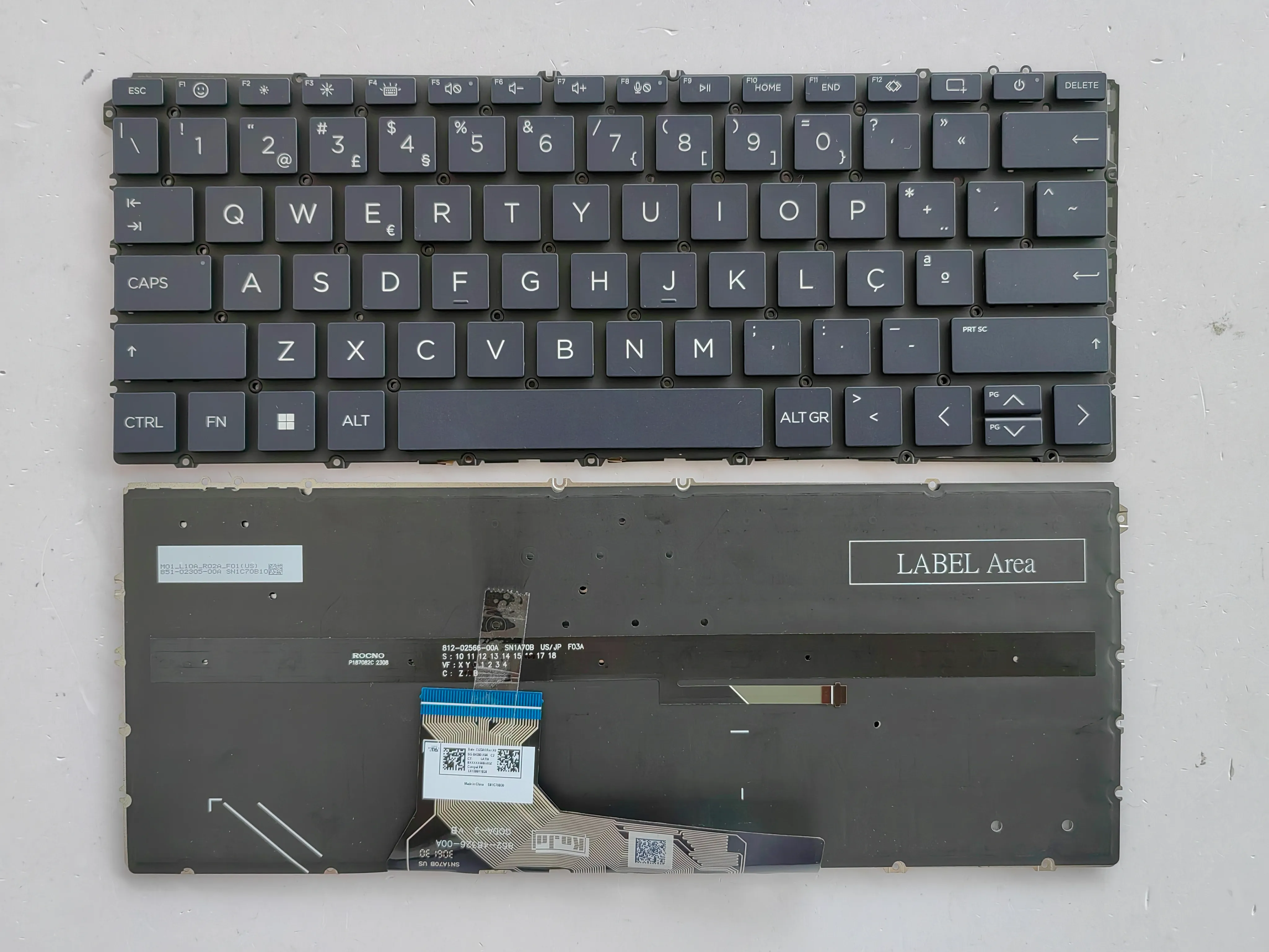 Picture of New Replacement Keyboard Laptop For HP 13-BF/16-AD small carriage return/14-FC/14-FA/16-AC/TPN-C161 BLACK Backlit  Layout